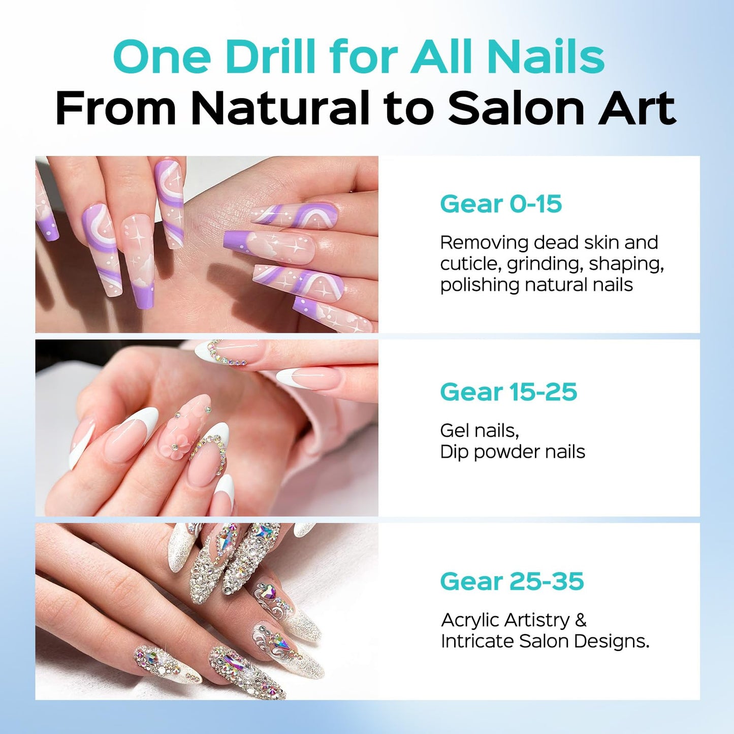 COSLUS E50 Professional Electric Nail Drill: Upgraded Steady Power with LED Display for Acrylics, Gel, Natural Nails - Easy to Use for Women, Nail Art Practice, Desktop Nail File at Home DIY or Salon