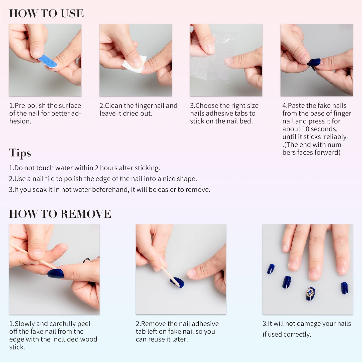 Sun&Beam Nails Handmade Press-on Long Stiletto Amlond White Silver Butterfly Rhinestone Glitter Design Fashion False Nail Tips 10 Pcs Set (M, #103)