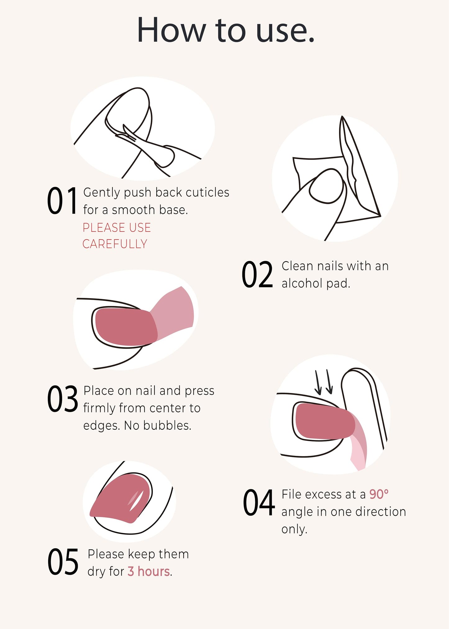 Beaolata Real Gel Nail Strips (No UV Light Needed) - 44Pcs Salon Quality Nail Stickers - Long Lasting Polish Wraps for Women, Easy Apply & Remove (Sugarplum Pink)