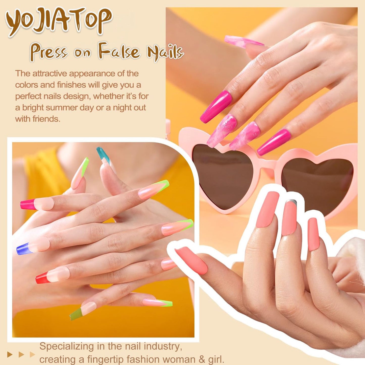 French Tip Press on Nails Medium Coffin Fake Nails with White Floral Black Leaves Designs Glossy Nails Press ons Gradient Glue on Nails Acrylic Nails Artificial Stick on Nails for Women 24Pcs
