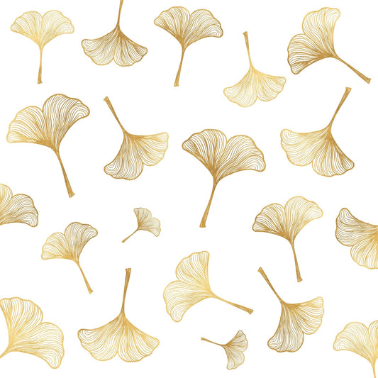 Golden Wall Decals Peel and Stick Golden Leaves Wall Stickers Modern Leaf Vinyl Wall Decals Living Room Abstract Flower Walls Sticker Nordic Plant Walls Art Murals for Bedroom Bathroom Kitchen Decor