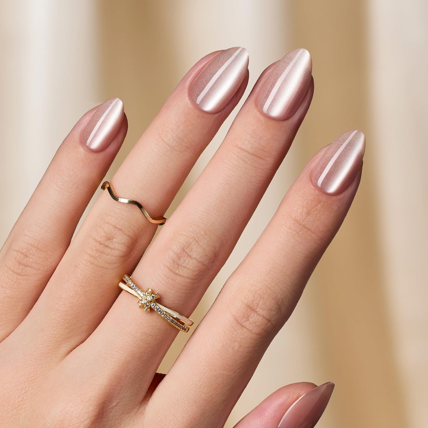 Beetles Milky White Press On Nails Short Squoval, 32pcs 16 Sizes, Soft Gel, Glue and Tabs, HEMA and TPO Free & Jelly Gel Nail Polish Set 25 Colors, 36PCS Kit, TPO HEMA Free Base and Top Coat