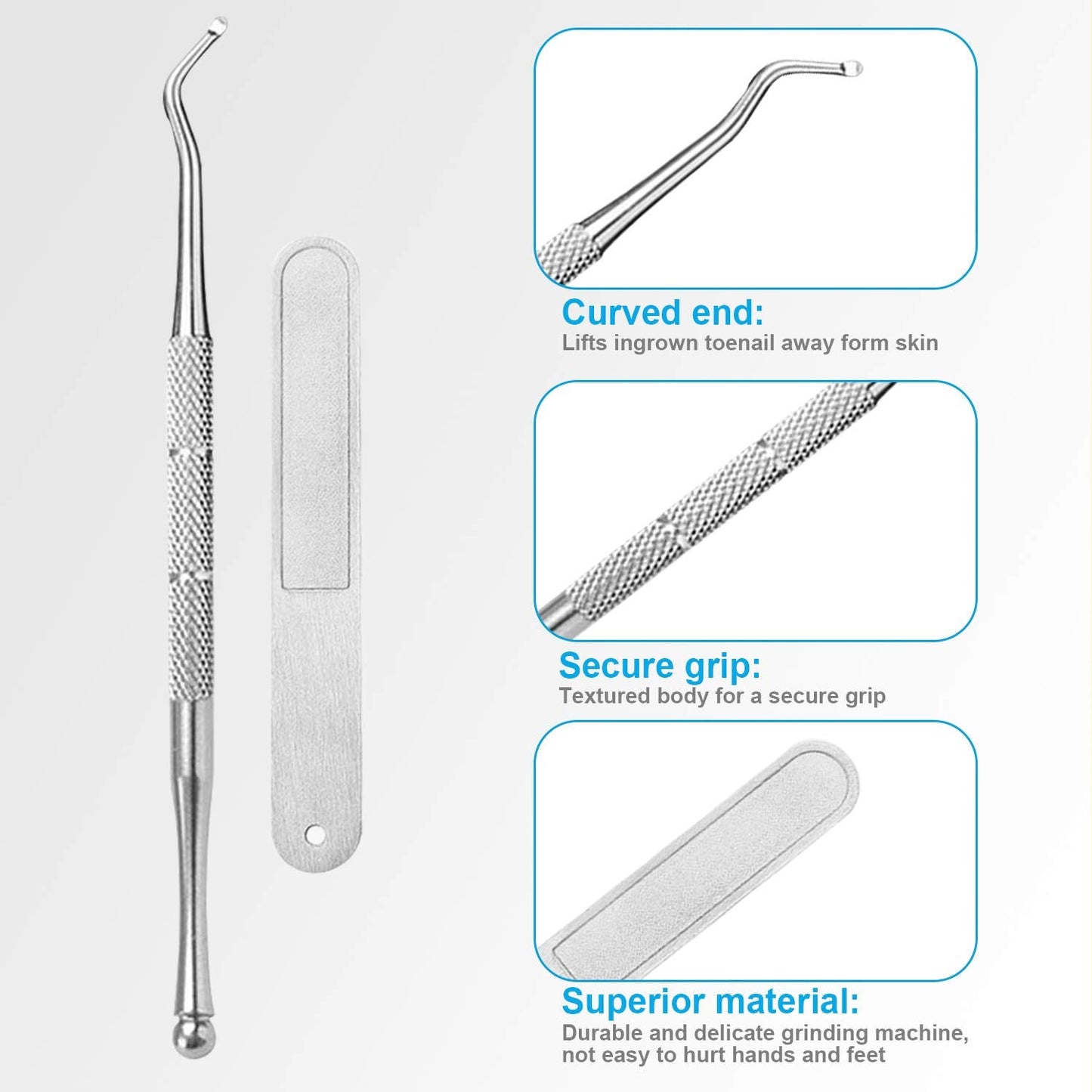 Thick Toenail Clippers, Podiatrist Toe Nail Clippers for Ingrown & Thick & Men & Seniors Toenail and Nail Surgical Grade Stainless Steel Toenail Trimmer Nipper (Red)