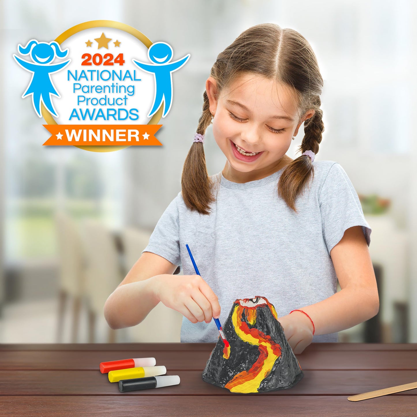 National Geographic Ultimate Volcano Kit – Erupting Volcano Science Kit for Kids, 3X More Eruptions, Pop Crystals Create Exciting Sounds, STEM Science & Educational Toys (Amazon Exclusive)
