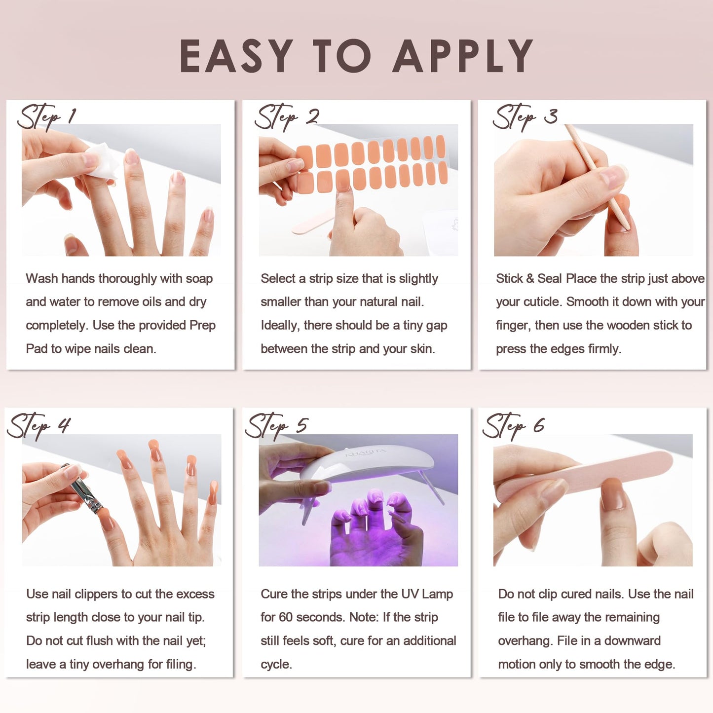 KHARITA Semi Cured Gel Nail Strips – Real Gel Nail Polish Wraps for Brittle Nails | Waterproof Long Lasting Easy Peel-Off Removal | Hema-Free | 20-Piece Spring Flower Salon Kit with UV Lamps