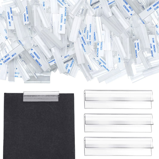 Tatuo 450 Pcs Earring Card Adapter Bulk Self Adhesive Lip Adapter Plastic Lip Hanger for Earring Card Necklace Jewelry Display, 1.54 x 0.43 inch