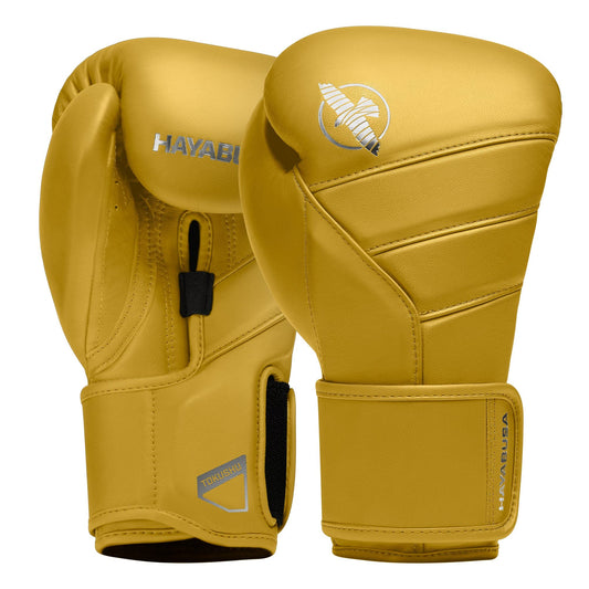 Hayabusa T3 Kanpeki Leather Boxing Gloves Men and Women for Training Sparring Heavy Bag and Mitt Work - Tiger Yellow, 12oz