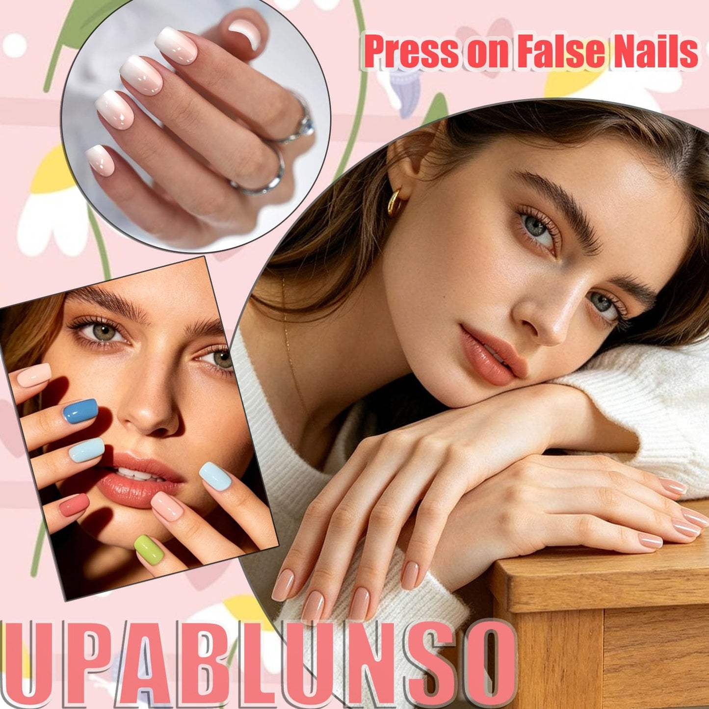 Rainbow Leopard Print Press on Nails for Women Glue on Nails Short Square Fake Nail, with Neon Gradient Glitter Designs Colorful False Nail Press ons Artificial Acrylic Kit for Women 24Pcs
