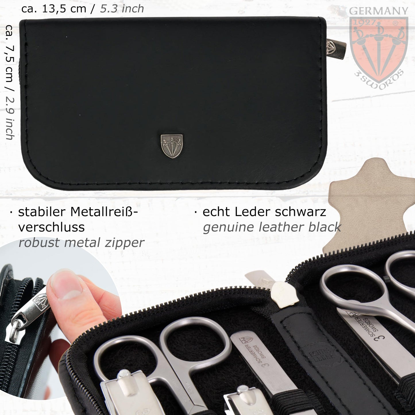 3 Swords Germany – MEN's kit - manicure pedicure beard ear ALL IN ONE - stainless steel tools