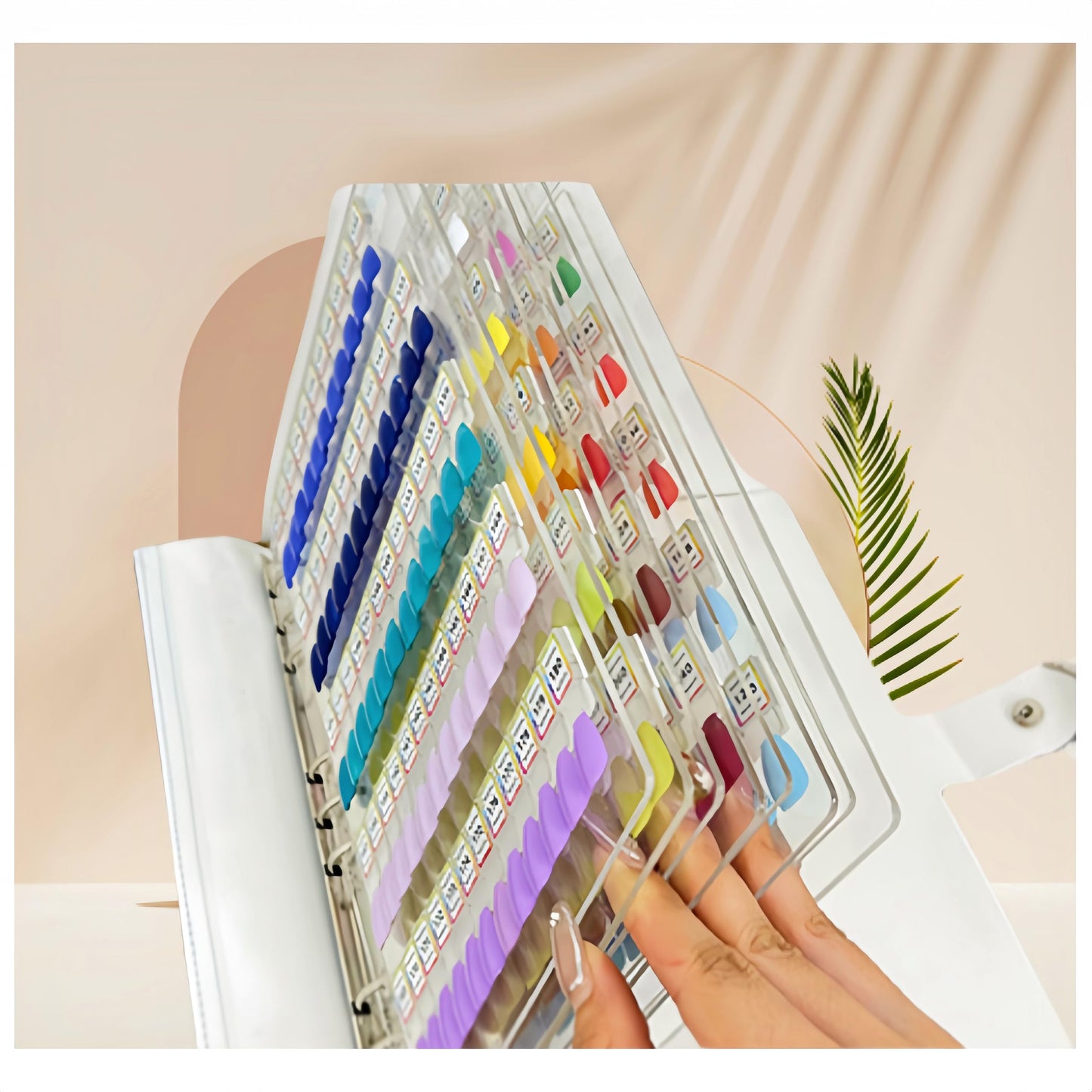 Magnetic Nail Swatches Book, 120/240 Nail Polish Colors Display Book, Special Swatches Display Board, Wear-resistant Nail Storage Album, Nail Art Palette (White 240pcs)