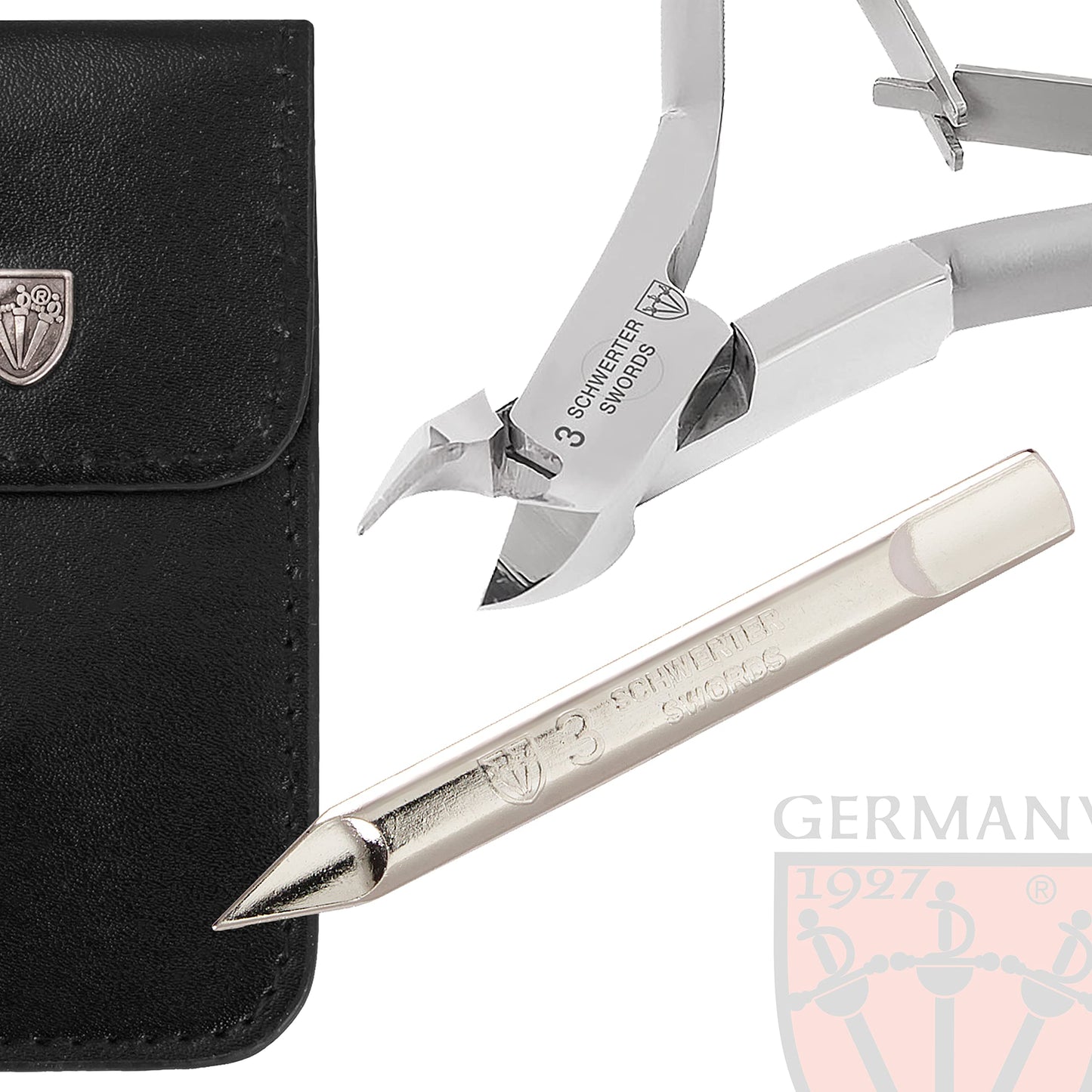 3 Swords Germany – brand quality stainless CUTICLE SKIN NIPPERS - REMOVER - CUTTER manicure pedicure grooming for professional fingernail & toenail care by 3 Swords