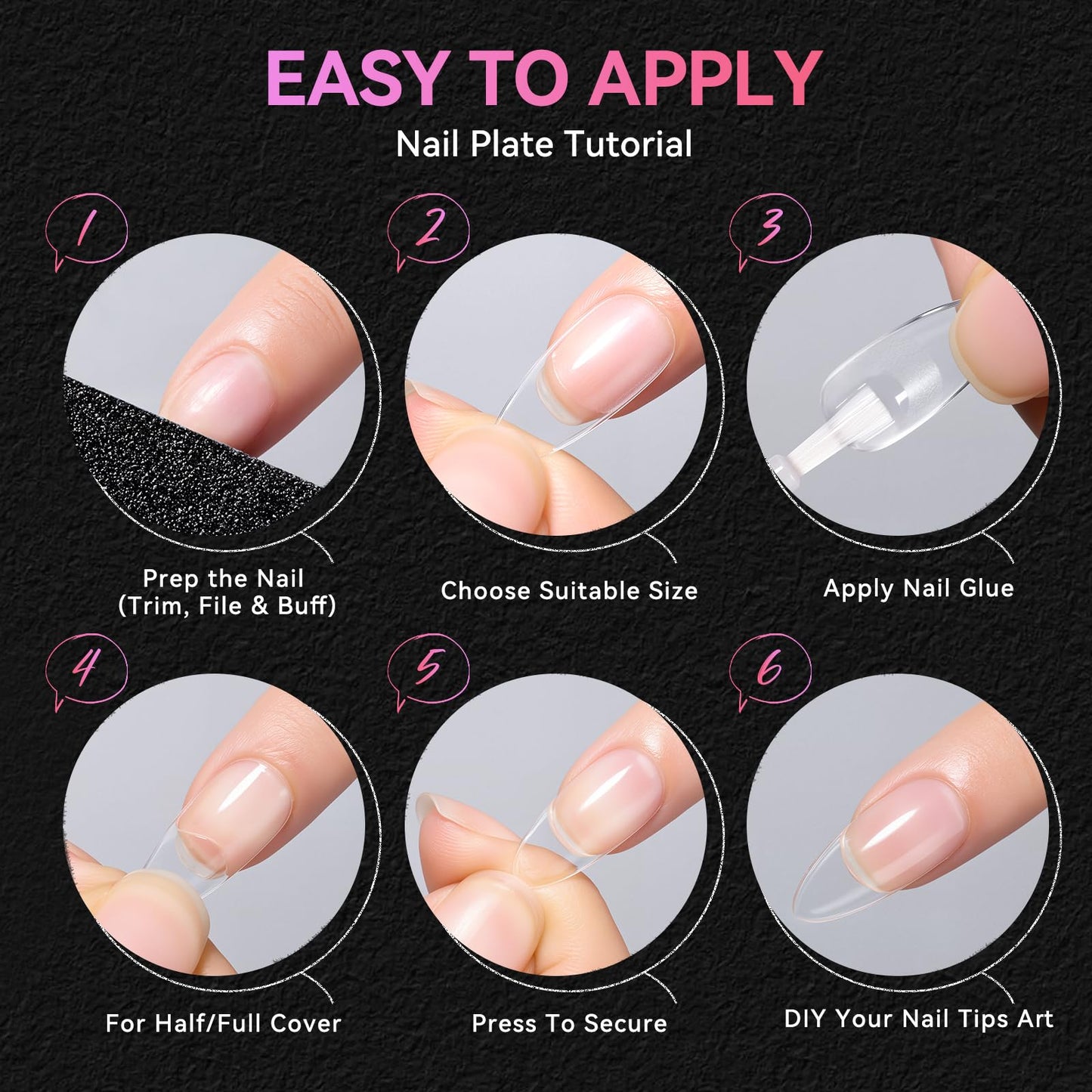 Makartt 420Pcs Medium Almond & Coffin Nail Tips, 2 Shapes in 1 Box Clear Full Cover Fake Nails with 15 Sizes Each, Pre-Etched Inside Medium Nail Tips for DIY Press On Nails, Nail Extensions at Home