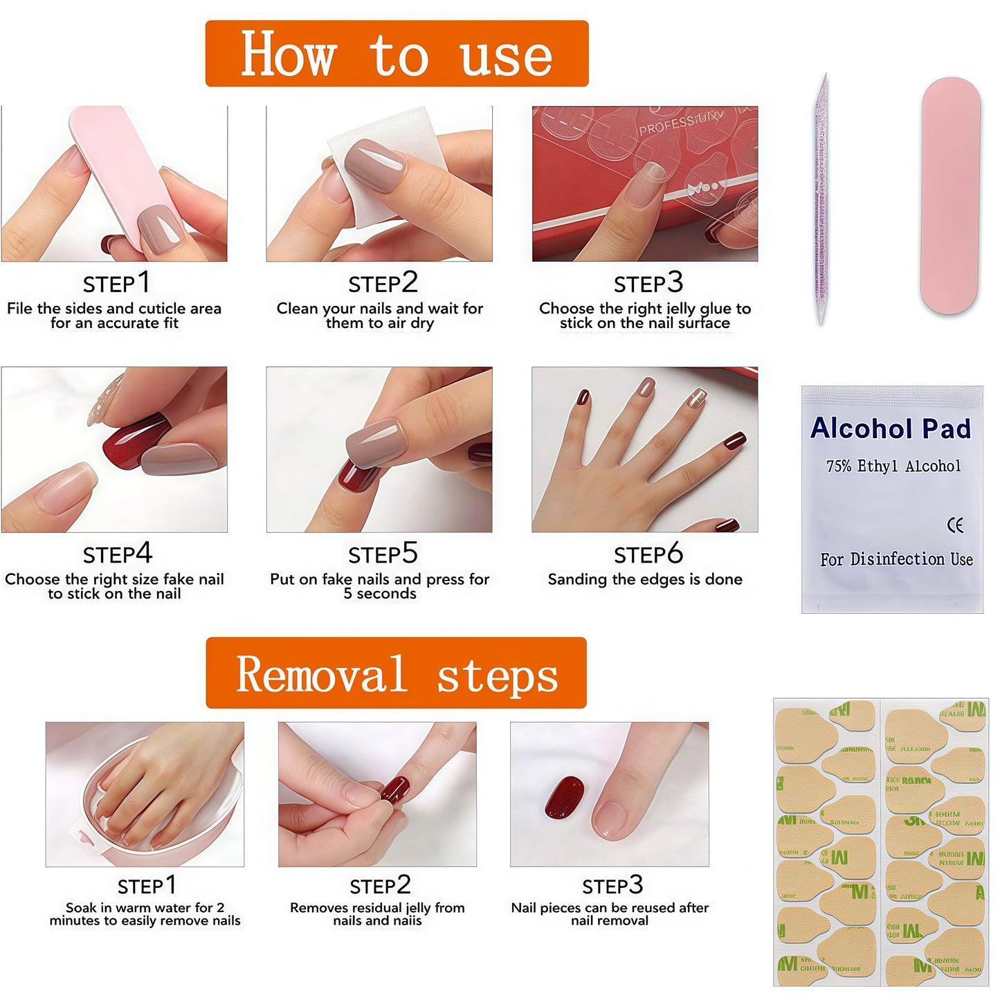 Green Plant Gradient Press on Nails Medium Almond Fake Nails Glitter Gradient False Nail Design Green Leaves Glossy Acrylic Nails for Women Girls DIY Manicure Decoration 24Pcs