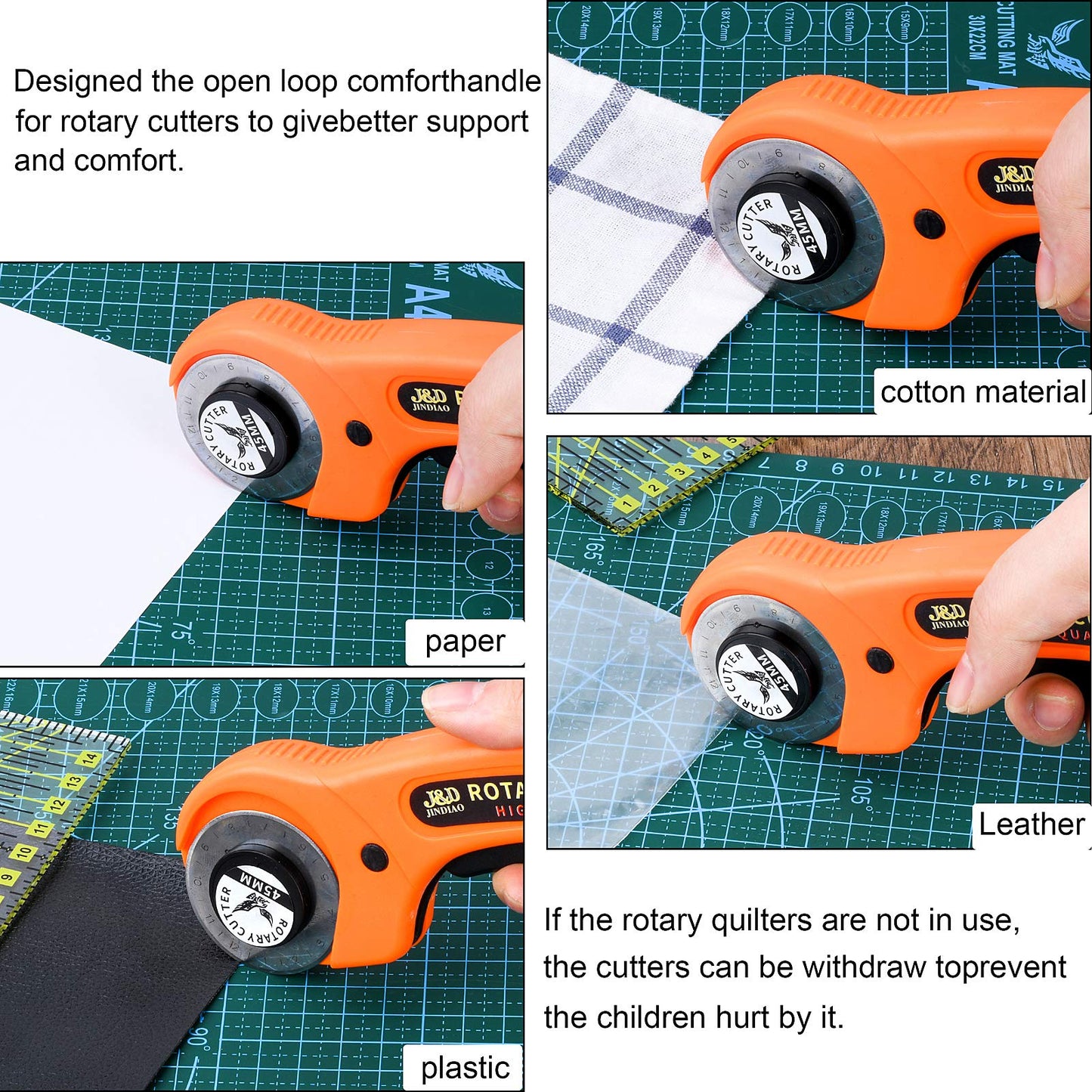 104Pcs Rotary Cutters, Rotary Cutter Set with Cutting Mat, Patchwork Ruler, Carving Knife, Rotary Cutter Kit for Sewing and Quilting