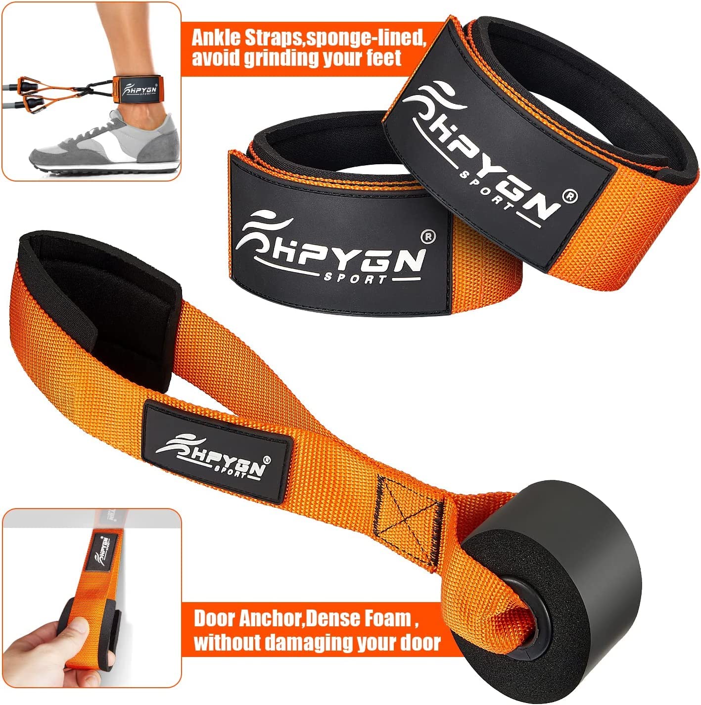 HPYGN Heavy Resistance Bands, 300LBS Exercise Bands for Working Out, Fitness Bands with Handles, Workout Bands for Men, Weight Bands Set for Muscle Training, Strength, Slim, Yoga, Home Gym Equipment