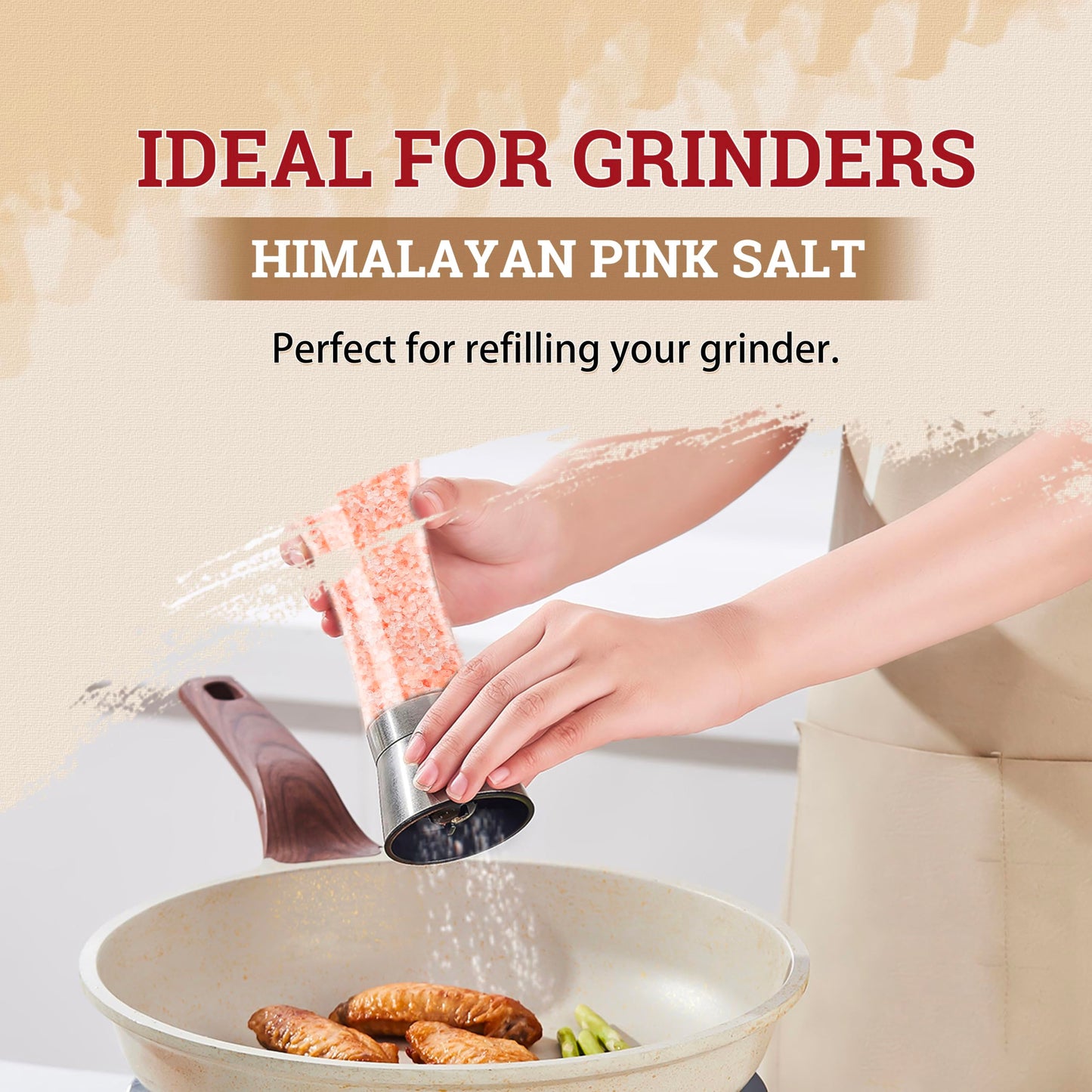 52USA Himalayan Pink Salt, Coarse Grain, 39 oz (2.4 LB), Pink Himalayan Sea Salt, Kosher Salt, Sea Salt for Grinder Refill, Himalayan Salt