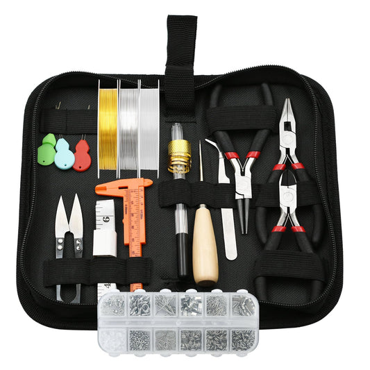 LYFJXX Jewelry Making Supplies Kit with Jewelry Pliers, Jewelry Wires and Jewelry Findings for DIY