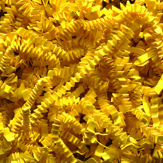 Box USA Yellow Crinkle Paper Filler (10lb) - Shredded Paper for Basket Stuffing, Shipping, Packaging, Confetti, Crafts & Holidays - Crinkle Cut